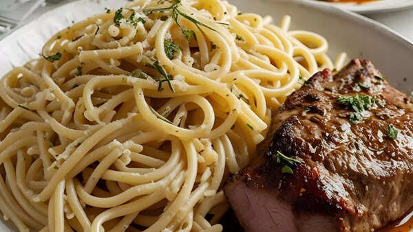 Pasta and meat