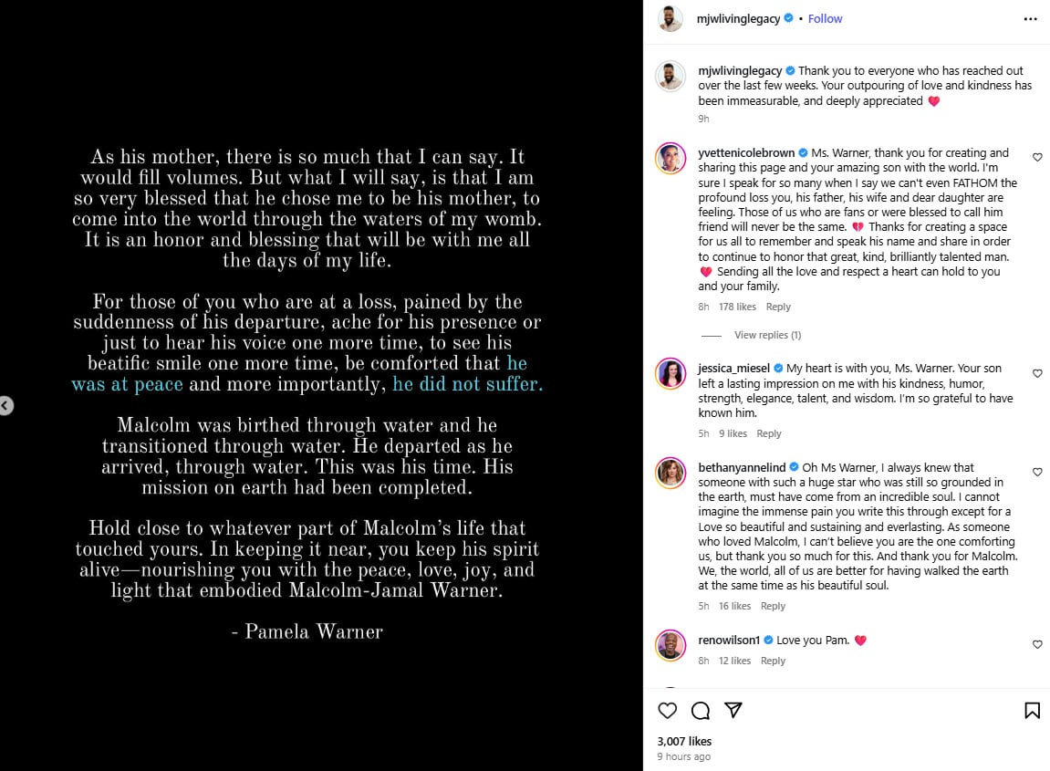 Malcolm-Jamal Warner’s last moments laid bare in new statement