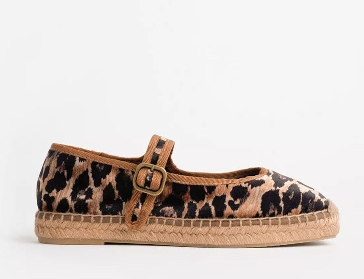 Penelope Chilvers Flora Leopard Velvet Espadrille, £149