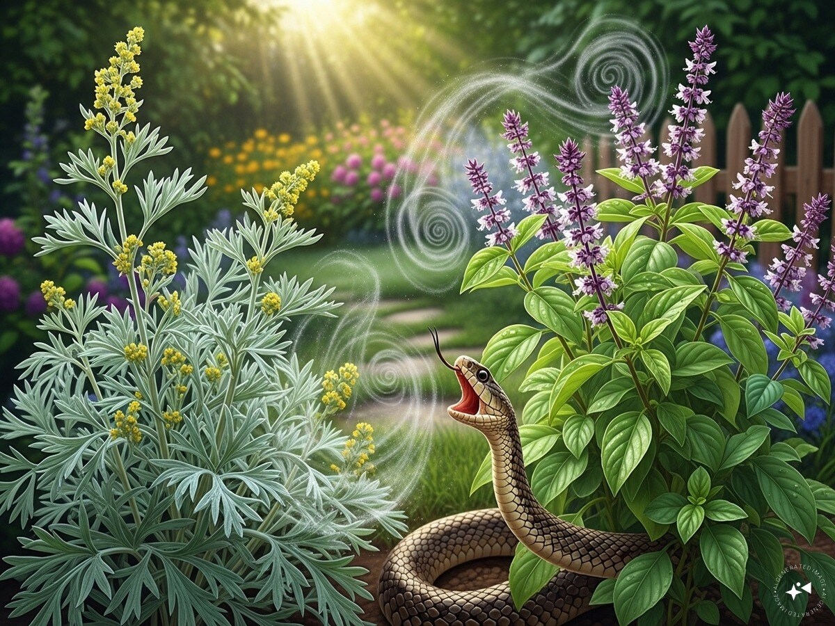 Wormwood and Clove Basil: Though less commonly known, wormwood is highly effective against snakes. The bitter smell from its leaves and roots works as a natural snake repellent, while wormwood oil has been used since ancient times. Similarly, the strong aroma of clove basil keeps snakes at bay. Its leaves can even be crushed and mixed with water to spray around the house. (News18 Hindi) Wormwood and Clove Basil: Though less commonly known, wormwood is highly effective against snakes. The bitter smell from its leaves and roots works as a natural snake repellent, while wormwood oil has been used since ancient times. Similarly, the strong aroma of clove basil keeps snakes at bay. Its leaves can even be crushed and mixed with water to spray around the house. (News18 Hindi)